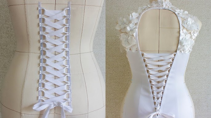 Change Zipper to Corset Back, Grommet Style Corset DIY wedding