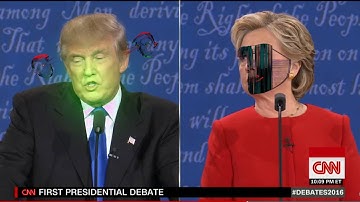 Face Tracking Both Candidates - TouchDesigner & FaceOSC