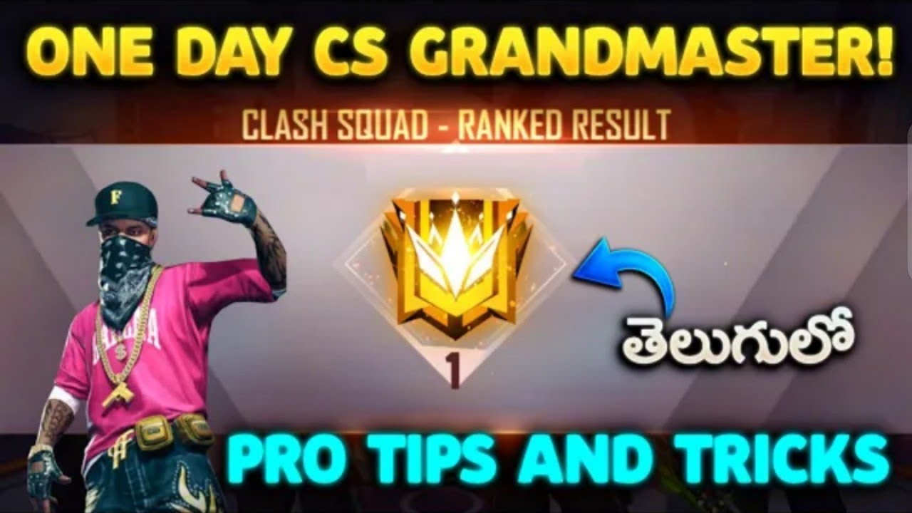 free fire road to grandmaster cs ranked match Telugu - YouTube