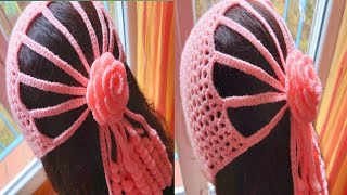 كروشيه بندانة شعر شيك جدا وسهلة crochet headband |بندانات للشعر 2021 |ربطة شعر بالكروشيه