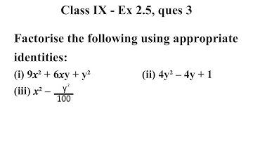 CBSE NCERT CLASS 9 MATHS EXERCISE 2.5 QUESTION 3 | Class 9 Maths | Chapter 2 | Exercise 2.5 Q3