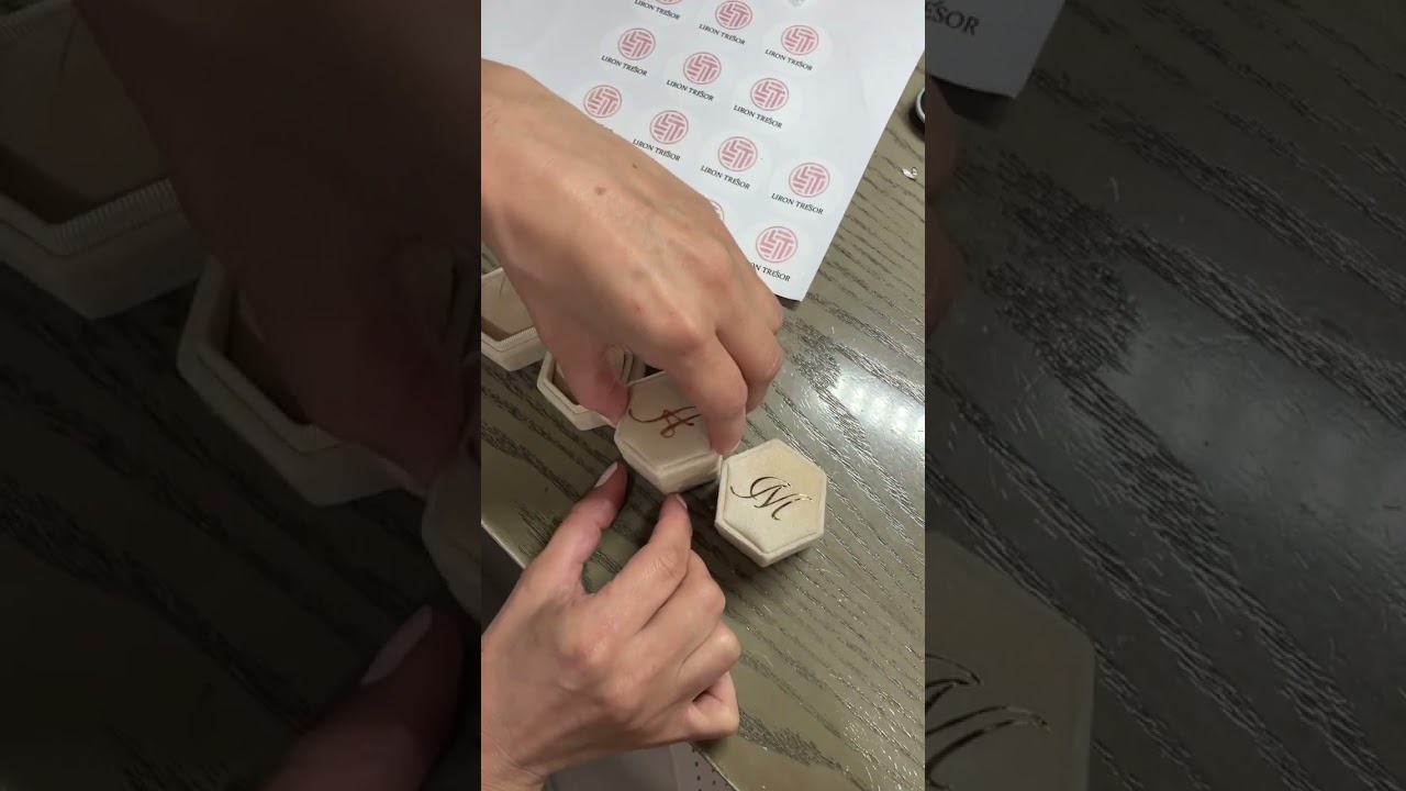 Monogram velvet earring and pendant velvet boxes 