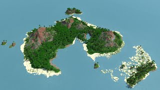 Minecraft Survival Island Timelapse | Custom World Painter Map | 1.2k x 1.2k