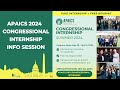 Apaics 2024 summer congressional internship info session