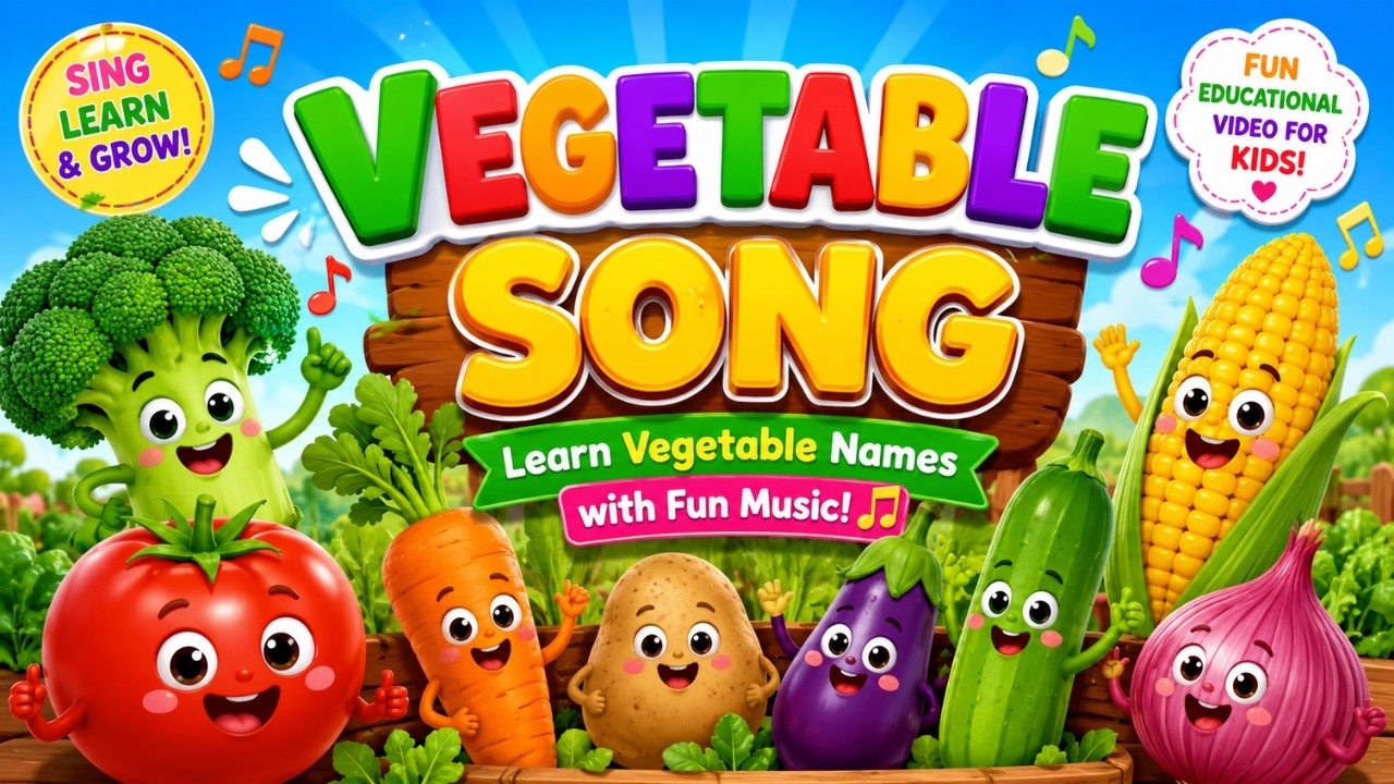 Vegetable Song for Kids | Learn Vegetable Names with Fun Music - YouTube
