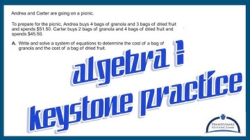 Algebra 1 KEYSTONE Practice - CONSTRUCTED RESPONSE: System of Equations Word Problem