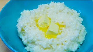 :    . Rice porridge with milk. Six cooking secrets.