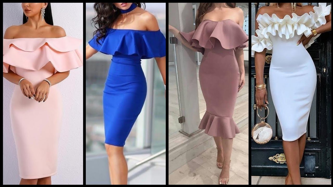 Gorgeous and classy Off shoulder women's Bodycon dresses - YouTube