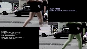 Examples of manupilation of video colors with ffmpeg - hue (1) - hue angle