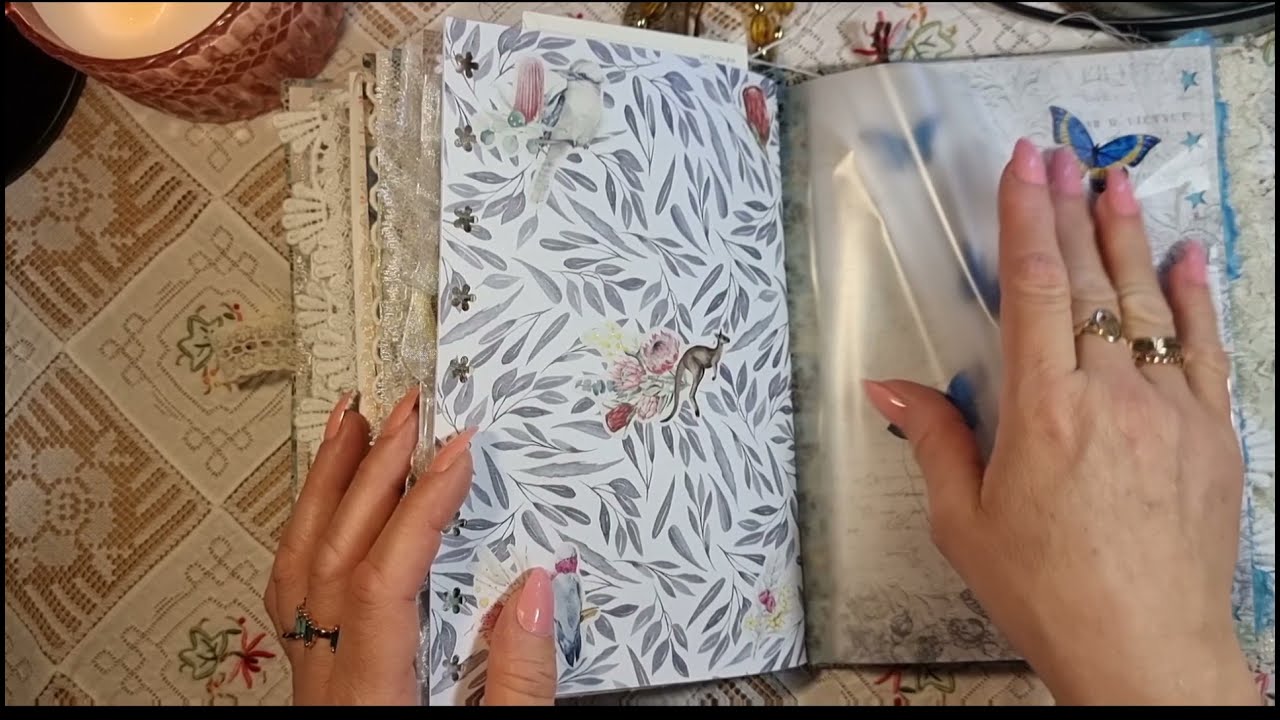 Handcrafted Junk Journal Flip Through.(No Talking asmr).