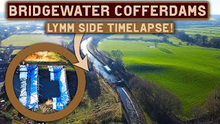 BRIDGEWATER CANAL BREACH Will The Last Two Cofferdams Work? (Lymm Side) Timelapse
