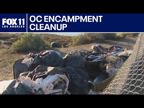 Encampment cleanup at Santa Ana River Marsh  | FOX 11 LA
