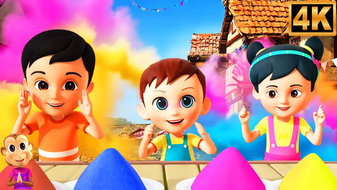 Sabh Milkar Khele Holi, सब मिलकर खेलें होली, Gubbare Wala + Cartoon Baby Songs and Nursery Rhymes