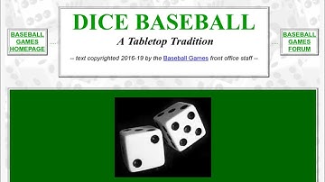 Dice Baseball | Baseball Discussions