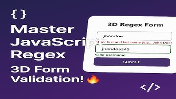 Form Validation with JavaScript Regular Expressions | JavaScript Regex for Beginners