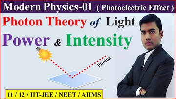 Class 12 Modern Physics 01 | Photoelectric Effect | Concept of Photon | Power & Intensity | JEE/NEET