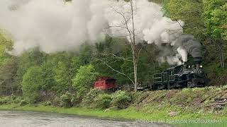Cass Scenic Railroad’s Heisler #6 heads toward Hosterman, WV.