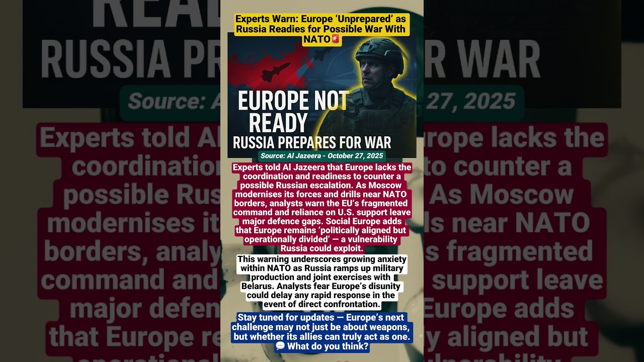 Europe Not Ready — Russia Preparing for War With NATO🚨