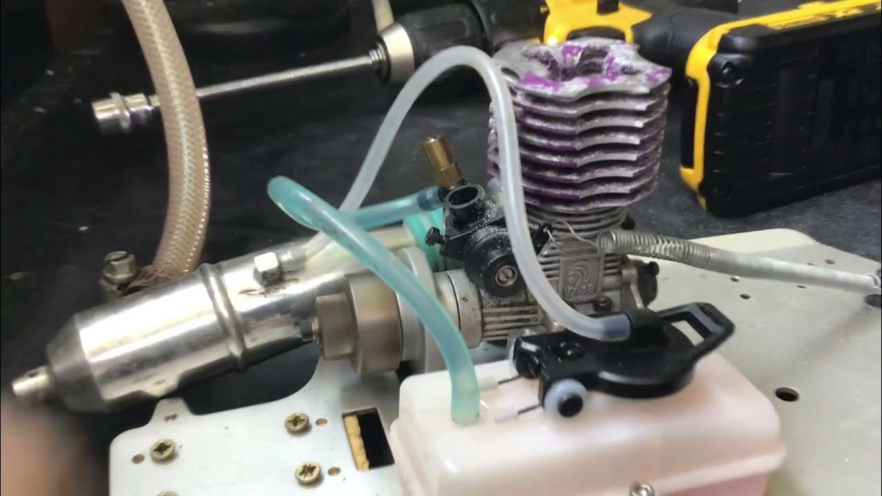 VX 18 Nitro Engine Bench Testing Before Cleaning and Refitting To