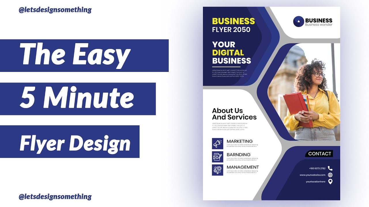 Easy 5 Minutes Flyer Design | Adobe Illustrator Tutorials | Business ...