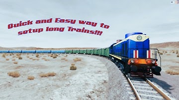 How to set up a Train on the tracks @beamng  | very Quick and Easy