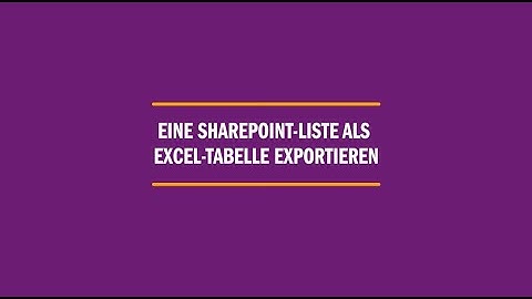 Know How! It Works: Eine SharePoint-Liste als Excel-Tabelle exportieren