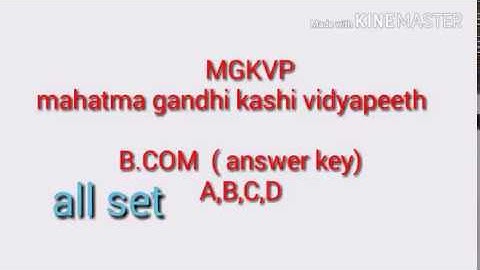 MGKVP b.com answer key