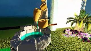 3D Animation of Modern Garden and fountains screenshot 5