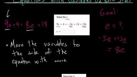 Equations With Variables On Both Sides: Intro