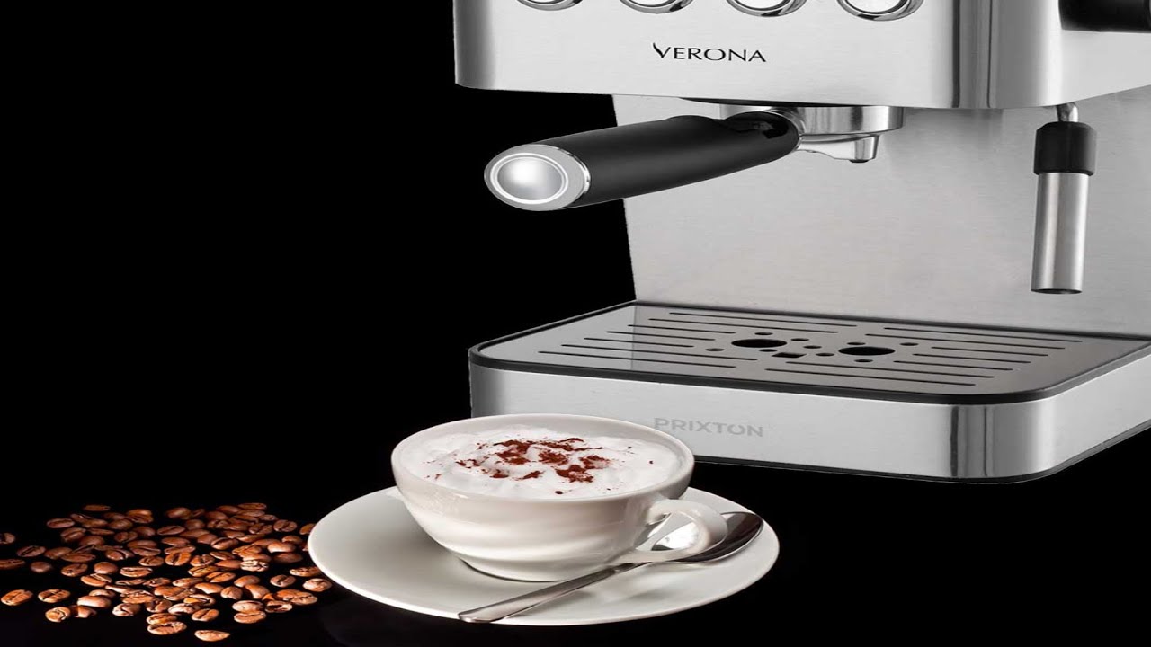 PRIXTON Bari - Cafetera Doble/Cafeteras Express 3 en 1: Espresso, Americano  y Cappuccino, 15 bares de Presión, Potencia 1850 W, Doble Sistema Italiano  y Americano de Goteo, Vaporizador integrado | SoloHogar