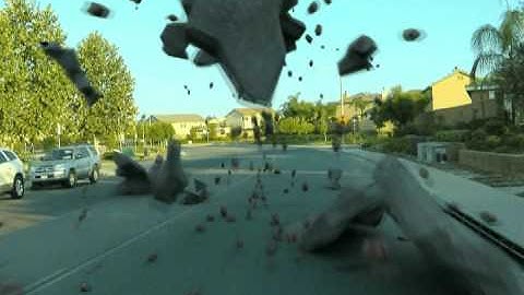 3ds Max test 7 - Meteor crash