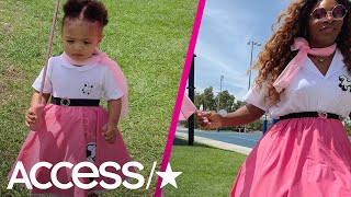 Serena Williams & Her Mini-Me Daughter Olympia Rock Matching Retro Outfits Access