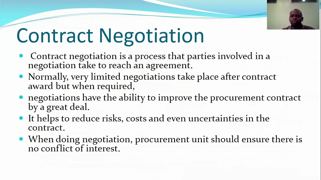 MANAGING OF PROCUREMENT CONTRACTS
