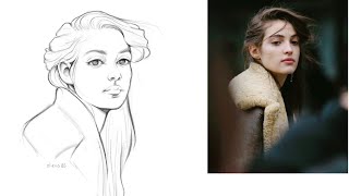 Portrait sketch in procreate