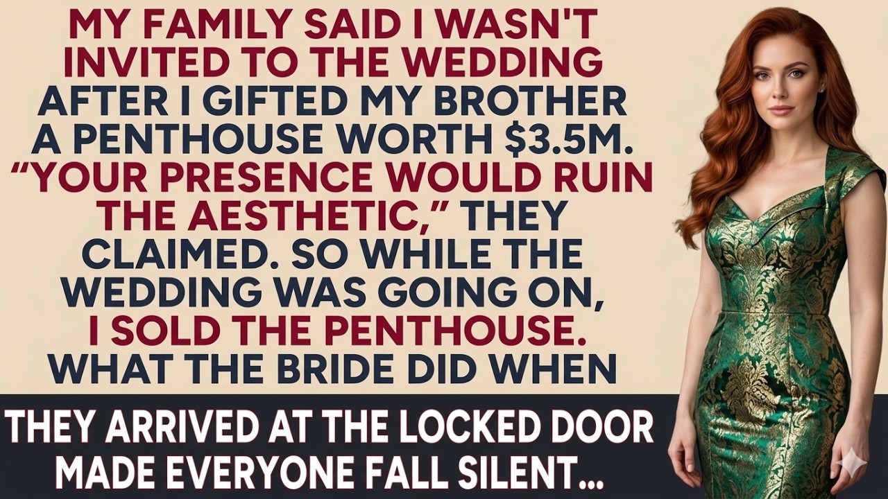 My family said I wasn't invited to his wedding after I gifted my brother a penthouse... #truestory