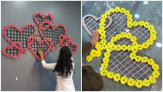 2 easy Heart Shaped diy wall decor idea | Best paper craft idea | Easy love home decoration