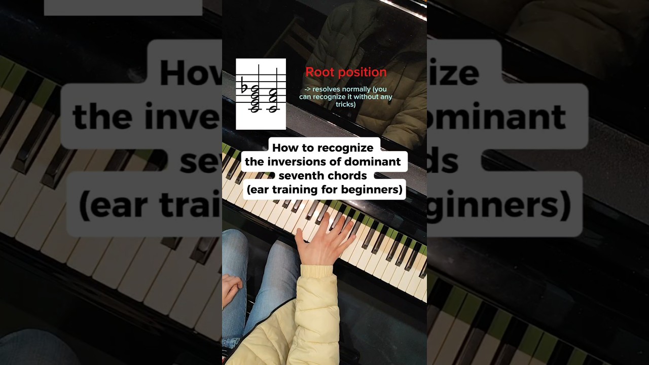 How to recognize the inversions of dominant seventh chords (ear training for beginners) 