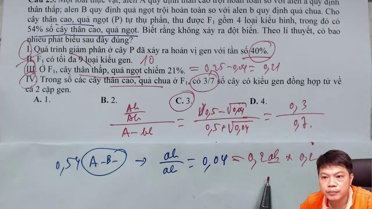 Bài 8 - Pro S 2022: Hoán vị gen