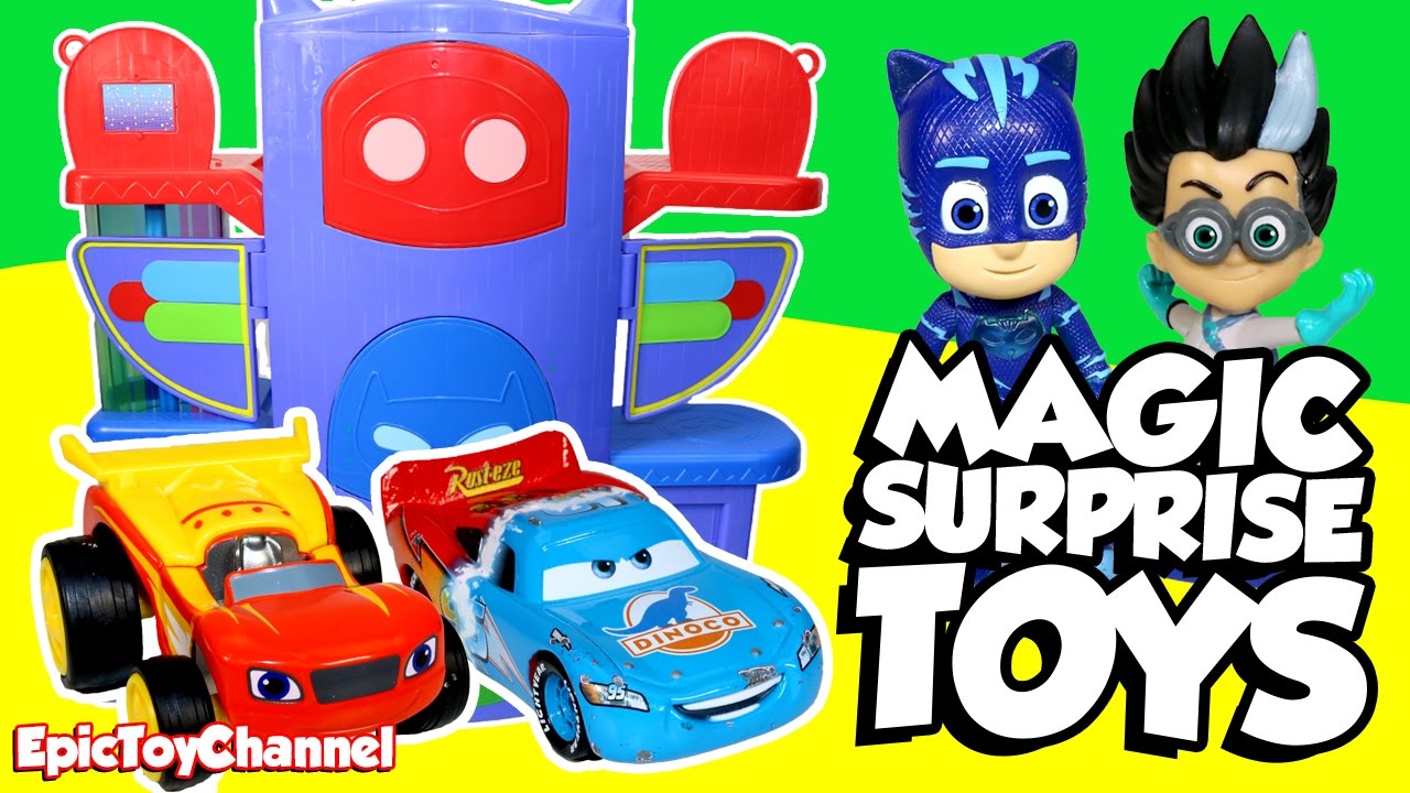 PJ MASKS Surprise Toys Magic with Surprise Eggs, Blaze and Disney Cars