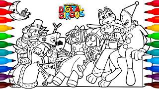 Satisfying Coloring Characters Digital Circus | The Amazing Digital Circus Coloring Pages
