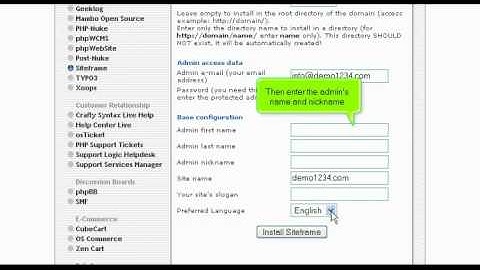 WHB Presents: Installing SiteFrame from Fantastico