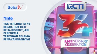 Jadi Yang Terendah, Begini Performa Hut Rcti Tadi Malam Sobattv Info
