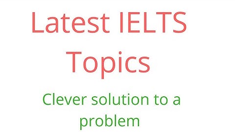 Describe a person you know who gave a clever solution to a problem.