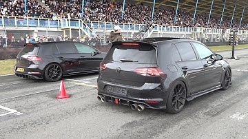 Volkswagen Golf 7 R with Akrapovic Exhaust - Drag Race, Launch Control, Pure Sounds!