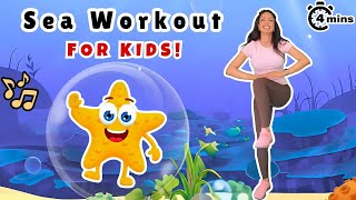 Ocean Brain Break Workout for Kids | Swim, Jump & Duck with Sea Animals!