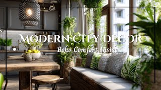 Urban Bohemian Apartment Decor  Industrial Details with Soft Boho Accents & Plants