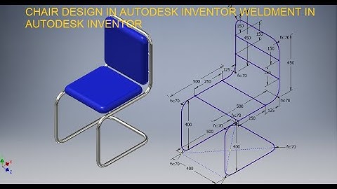 Chair Design in Autodesk Inventor Weldment || Inventor 3d Drawings || Inventor Weldment