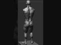 Sculpting a Bodybuilder in a confident resting pose.