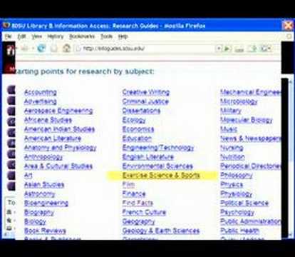 Integrating Library Resources into Bb Infomercial