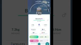 capture banette|| Pokémon Go #pokemongo #india #shorts #tending